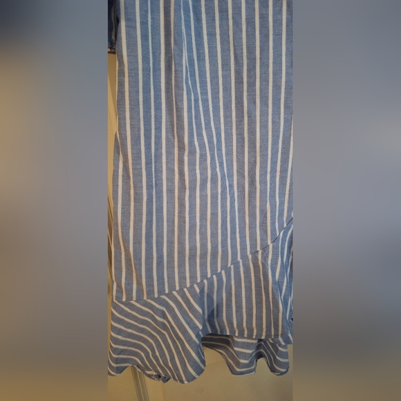 Label Striped Wrap Ruffle Womens Minidress Sz 4 Crusie Formal Summer Church - Picture 8 of 10